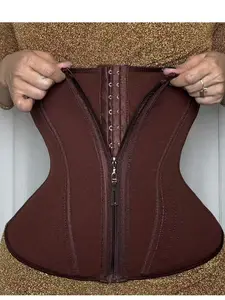 Womens Waist Trainer Shapewear – Brown Fitness Waist Cincher 🤎