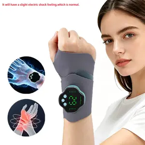 Electric Wrist Massager, 10 Modes 29 Intensities Cordless Wrist Massage Wrap Belt, Rechargeable Adjustable Wrist Strap Hand Care Device for Men & Women