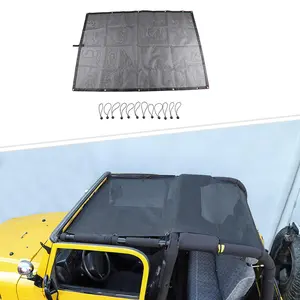 Mesh Cover Up UV Shield for 1997-2006 Jeep Wrangler TJ, Full Top Car Sun Shade, UV Protection Automotive Exterior Accessory