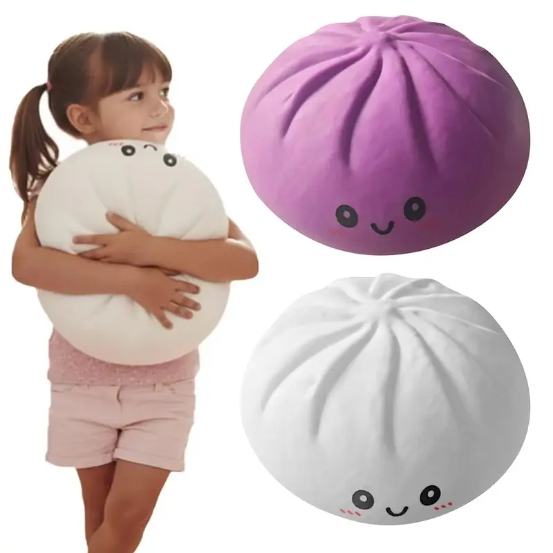 Giant-Dumpling Squishies Soft Dumpling Squishies Stress Toy Large Dough Squeeze Sensory Fidgets For Anxiety