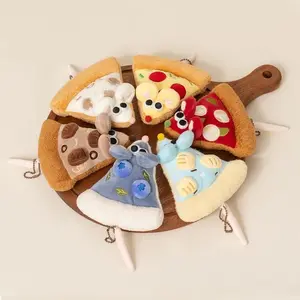 Pizza Mouse Plush Toys Hanging Pendants Creative Pizza Multiple Flavors Adorable Mouse Dolls Gifts For Birthday