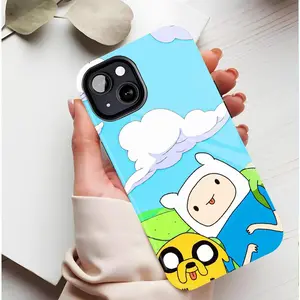 Adventure Time Phone Case Vibrant Cartoon Finn Jake Design Durable Shockproof for Apple iPhone 11/12/13/14/15/16 (Pro Max/Plus) Perfect for Fans Kids Daily Use & Holidays Protection Smartphone Cover Cellphone Screen Protector Casing Protective White