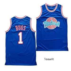 Men's Sam Tune Squad #1and #6 Yosemite Bugs Space Jam Movie Basketball Jersey terylene Embroidery Sports Outdoor Clothing Top