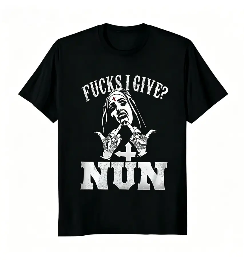 Women's Sarcastic Edgy Gothic Rebel Dark Humor Streetwear Short-Sleeve 100% Cotton Unisex Statement T-Shirt, Women's Tops