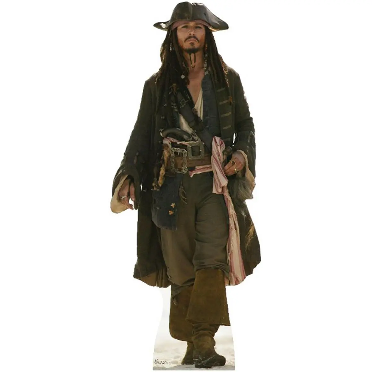 212 MAIN Capt Jack Sparrow Pirate Lifesize Cardboard Cutout - 6ft Tall Solid Corrugated Cardboard Standing Home Decor, Wall Accent