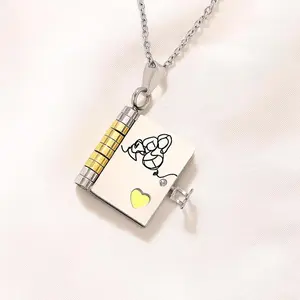 Engraved Granddaughter Jewelry Chapter Book Pendant Necklace Grandma Gift