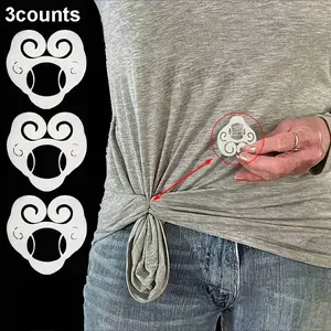 NewWomen's Shirt Button, 3 Counts Multifunctional Fashionable Hearts Shirt Button for Beginner Sewing Projects, Cinch Clip, Multifunctional Shirt Styling Clip for Women, Diy Sewing Supplies, Adjustable Clip, Fashion Accessory