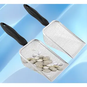 2PCS Gardening Soil Sifter Set – 3.8mm & 5.0mm Mesh Sieve with Handles, Multi-Functional Compost & Dirt Sifter for Sand, Rocks, Potting Soil – Silver