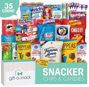 Gift A Snack Premium Snack Gift Box (35 Count) Chips, Cookies, Candy, Crackers - Gift Basket