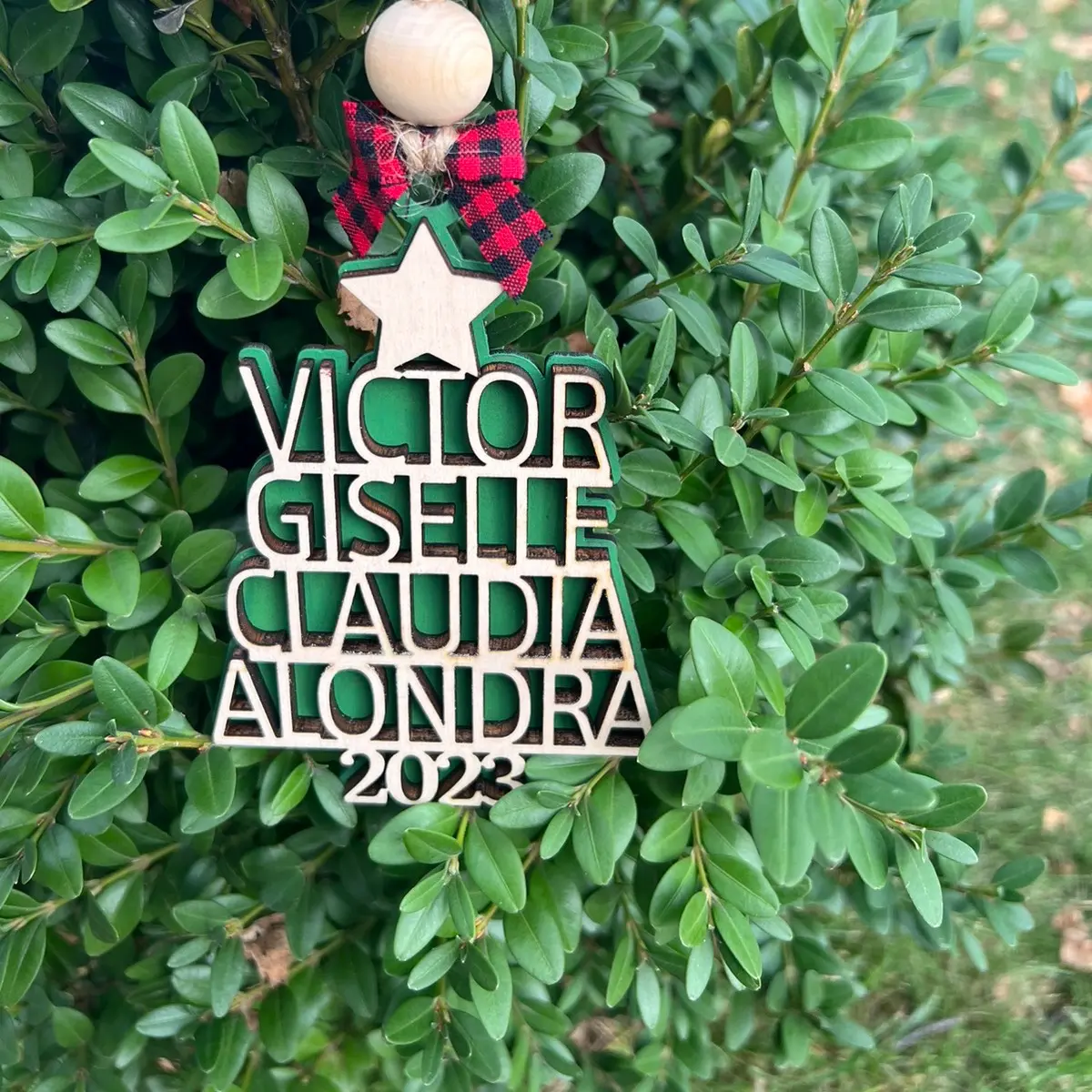 Personalized Christmas Tree Name Ornament Decoration