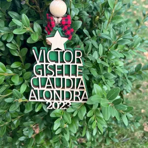 Personalized Christmas Tree Name Ornament Decoration