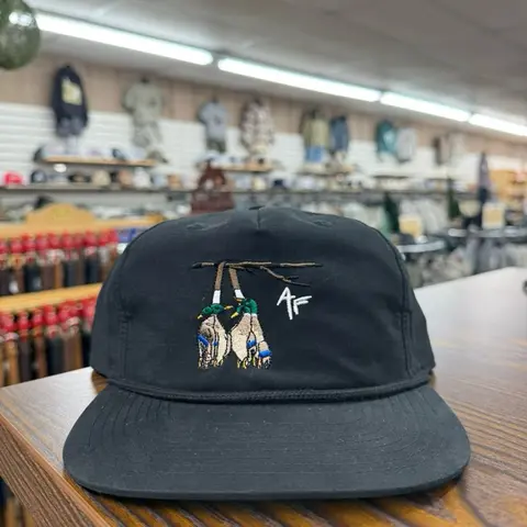 Duck Lanyard Rope Hat - Black