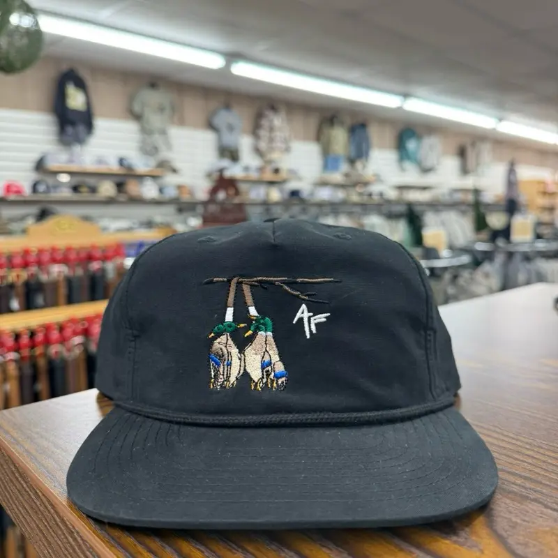 Duck Lanyard Rope Hat - Black