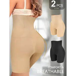 QUASTI Women's High Waisted Shapewear Panties, Seamless Tummy Control Underwear, Hip Lifting Smooth Butt Lifter Briefs, No Show Soft Breathable Slimming Panty, Full Coverage Daily Wear, S-5XL Plus Size