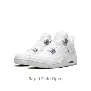 White Retro Casual Comfortable Anti-Slip Wear-Resistant Basketball Shoes for Men
