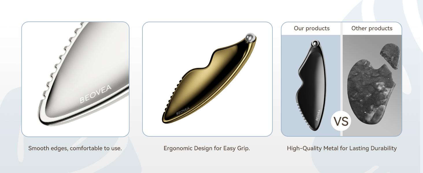 Gua Sha Facial Tool for Face and Body, Premium Metal Scraping Massage Tool for Lymphatic Drainage & Skin Rejuvenation, Stainless Steel Guasha Tool for Puffiness Relief, Facial Contouring & Relaxation, Amazon's Choice Gua Sha Facial Tool for Face and Body, Premium Metal Scraping Massage Tool for Lymphatic Drainage & Skin Rejuvenation, Stainless Steel Guasha Tool for Puffiness Relief, Facial Contouring & Relaxation, Amazon's Choice