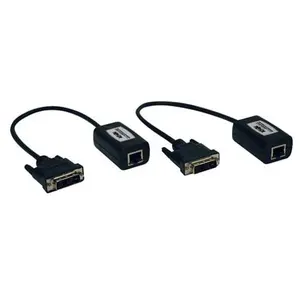 Tripp Lite B140-101 Black DVI Over CAT5 2-Piece Extender Kit - Plug-and-Play Computer Audio & Video Accessory with Cable, Port, Card, Local Transmitter & Remote Receiver Components