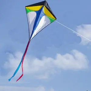 New Diamond Kite Flying Toy Kids Kite With Kite Line Beach Outdoor Sports Kite Flying