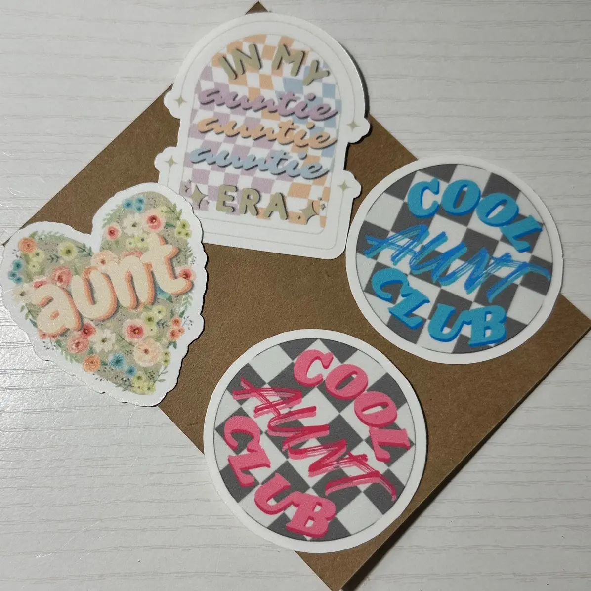 Aunt Stickers - Handmade Waterproof Aunt Sticker Pack - Aunt Era - Floral Stickers - Decor for cups, laptops