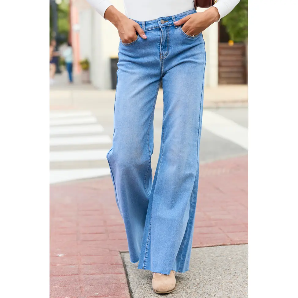 My Favorite Stretchy Light Wash Bootcut Flare Jeans