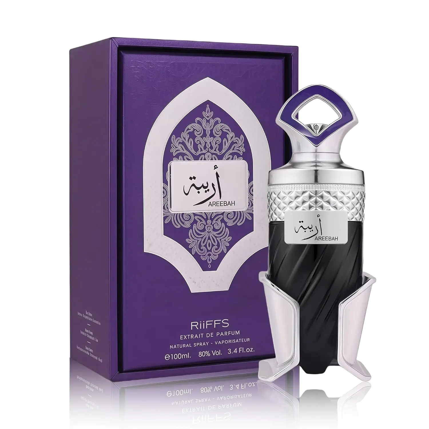 Areebah by RIIFFS Women's Eau de Parfum - 3.4 Fl Oz, EDP Intense Perfume, Floral Oriental Scent, Fragrance Scent Blend, High Concentration Perfume with Unisex Names, Tropical Fruit