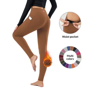 baleaf Women's Fleece Lined Winter Leggings High Waisted Thermal Warm Yoga Pants with 3 Pockets