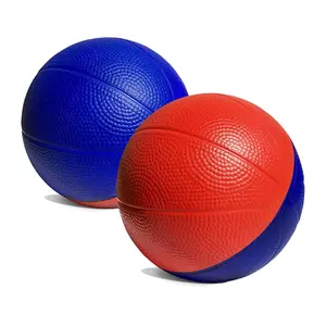 4" Mini Foam Basketball for Indoor Mini Hoop Basketball Games, 2 Pack |   Mini Indoor Basketball Hoop Games & Kids Mini Hoops (Blue/Red)