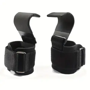 Weight Lifting Hooks with 8mm Thick Neoprene Padded Wrist Straps, Adjustable Wrist Cuffs for Deadlift, Pull-Ups & Weight Training, Comfort Durable Gym Accessories for Men & Women graduation gift