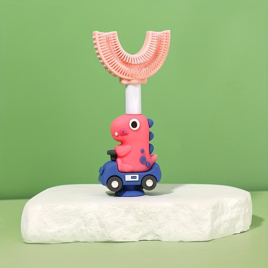 Dinosaur Toothbrush for Kids, Fun 360° U-Shaped Design, Makes Brushing Teeth Like Playing, Baby Oral Care, Parenting Must-Have