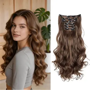MINISO 24 Inch Clip-in Hair Extensions - Invisible Thickening for Thin Hair Fullness Daily Wear