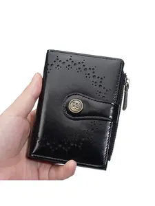 Women's Short Wallet with Multiple Card Slots & Zipper Coin Pocket, Casual Plain Design, Metal Buckle Detail, Daily Commute Use, Fashionable Wallet