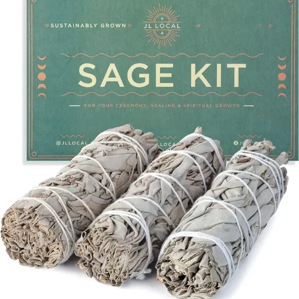 Handcrafted 4 Inch White Sage Sticks - Fresh, Natural California Sage Smudge Sticks with Instructions & Blessings - Wand Sage for Cleansing House Negative Energy & Other Smudging Rituals