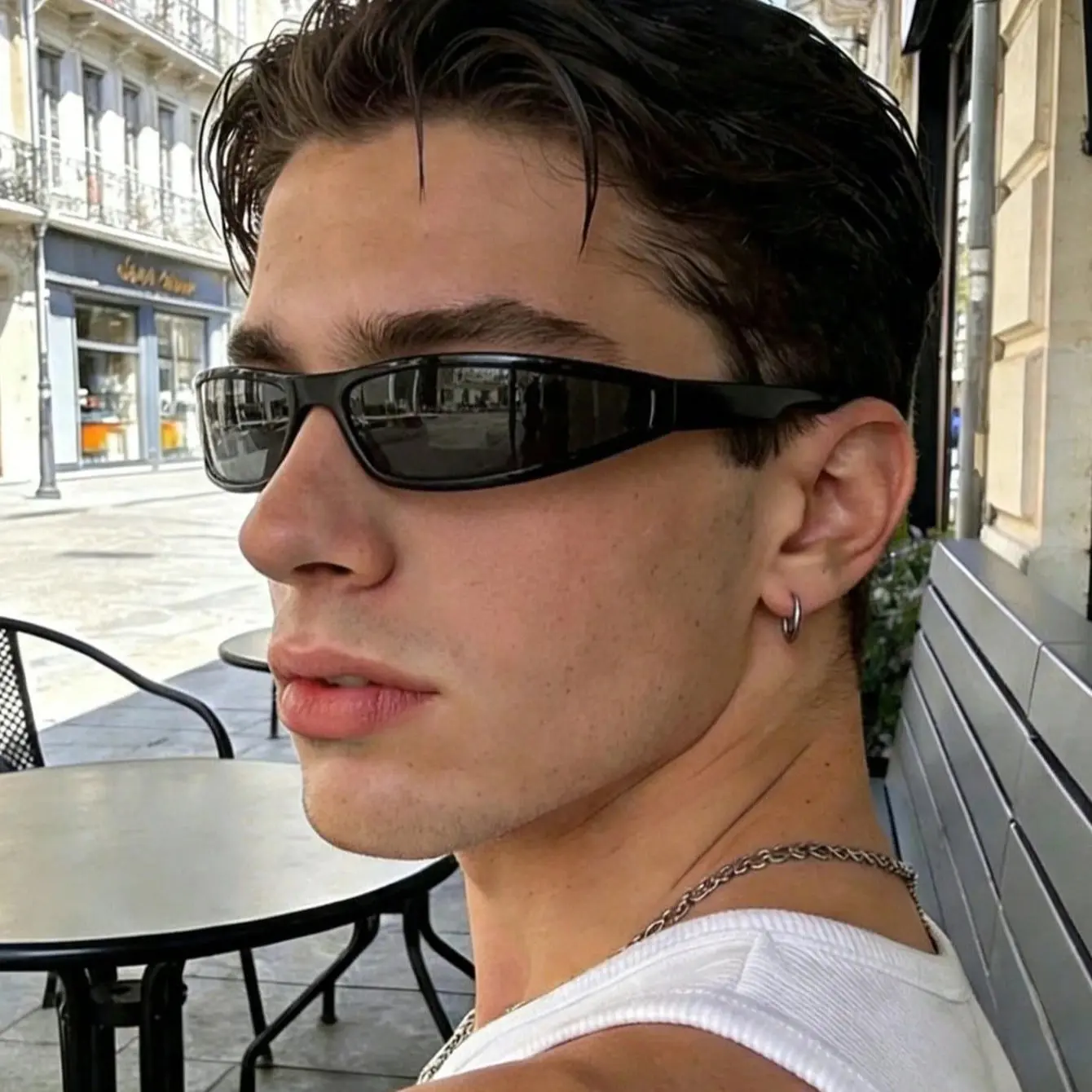 Y2K Small Frame Sunglasses  Future Style Narrow Colorful Personalized Trendy Fashion Accessory for Stylish Outfits