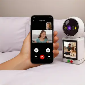 3Mp 2.4Ghz 1080HD Ultra Clear Security Camera with 2.8-inch HD Screen Two-Way Video Call WiFi Intercom for Nanny Baby Senior Room Face-to-Face Communication Full HD Resolution