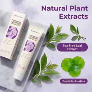 Kreain Nature 3 Natural Plant Extract Soothing Skin Cream - Relieves Redness, Itch, Dryness Instantly, Gentle Non-Irritating Moisturizer for Sensitive Skin