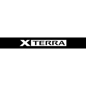 Custom Nissan X-Terra Style 2 Windshield Banner with Black Background Graphic Decal / Sticker Vinyl Decal
