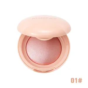 PHOFAY Soft Glitter Powder Blush for All Skin Types, Lightweight, Radiant Finish, Blendable Pink Peach Cosmetic