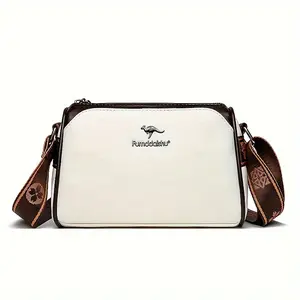 Women's Fashion Crossbody Bag - Purse with Adjustable Strap, Zipper Closure Design & Minimalist Hardware - Everyday & Formal Events, Evening Accessory, Retro Accessory, Smooth Texture