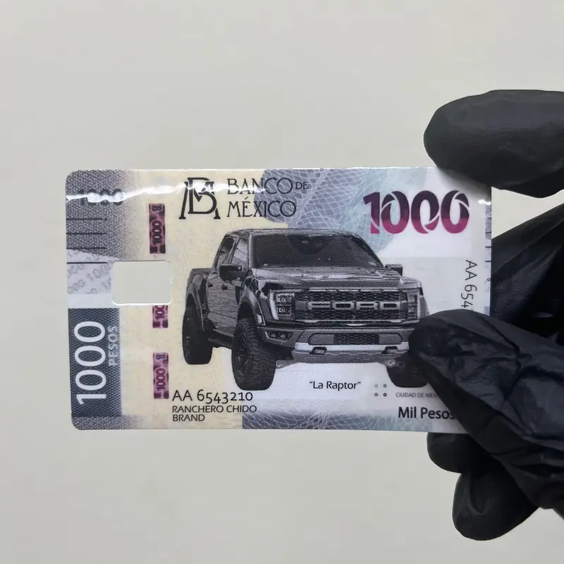 Raptor Truck 1000 Pesos Debit/Credit Card Sticker Cover