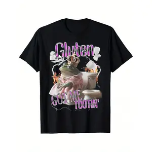 Funny Gluten Intolerance Meme T-Shirt - "Gluten Got Me Tootin'" Sarcastic Celiac & Gluten Sensitivity Humor, Gluten Free, Funny T Shirt, Inappropriate Shirt