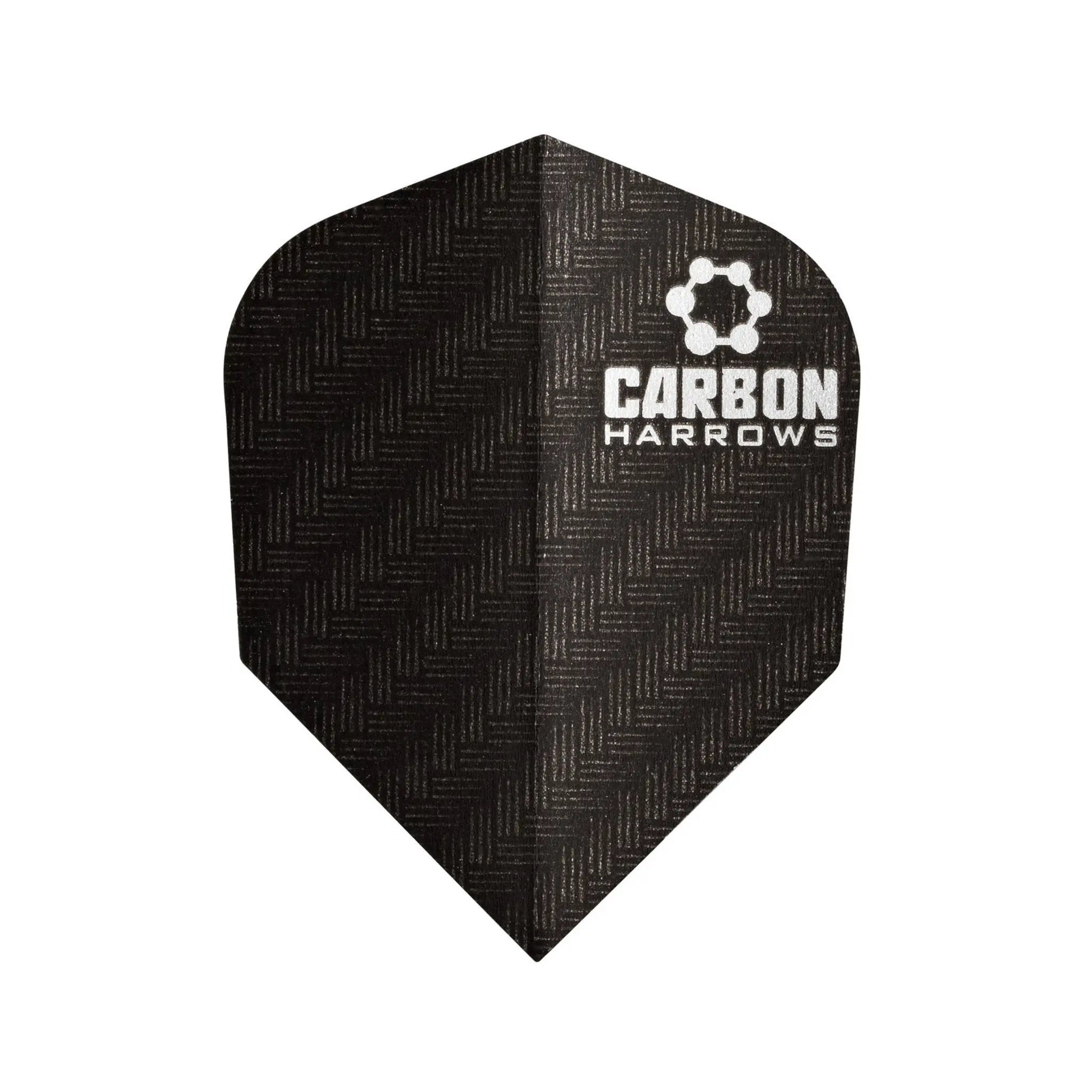 Dart Flights, Standard Carbon Flights - Black Textured Design with Carbon Harrows Logo, Sport, Fits Darts