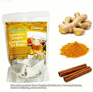 Turmeric Cinnamon Tea, blended with turmeric, ginger and cinnamon. 100% natural herbs, caffeine-free, gluten-free, sugar-free and vegan. Anti-inflammatory healthy drink with cost-effective bulk packaging. tiktokshopspringglowup