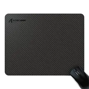 ATTACK SHARK CM04 Carbon Fiber Gaming Mouse Pad, Esports Mouse Mat G240,Durable Non-Slip Natural Rubber Base, High Temperature Resistant & Waterproof Desk Mat for Gamer/Desktop/Office/Home(360x280mm)