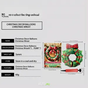 Christmas Balloon Balloon Standing Santa Claus Reindeer Christmas Tree Event Atmosphere Decoration