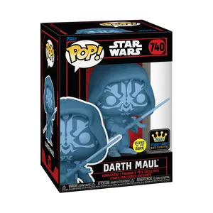 Funko Pop! Star Wars - Darth Maul (Hologram) (Glow) #740 Exclusive (Sticker may vary) Collectible Pop Vinyl Figure