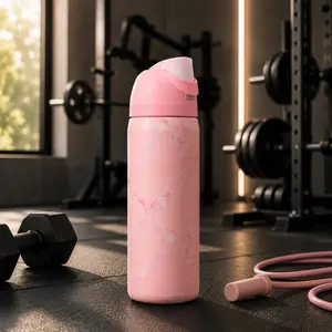 Owala Coquette Pink Ribbon 24/32oz FreeSip Bottle – Cute Leakproof Stainless Steel Water Bottle for Girls & Women