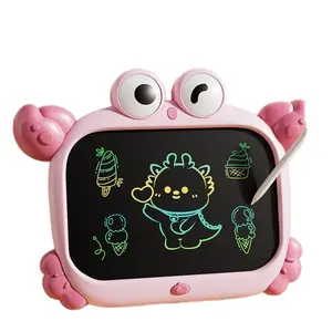 Cute Cartoon Crab Style Writing Board, 10 Inch Colorful Drawing Board, Educational Learning Toy, Reusable Magic Writing Board, LCD Handwriting Pad
