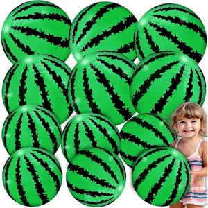 [ 10''+8'' ] 12 Pack Watermelon Beach Balls Bulk, Inflatable Mini Beach Ball for Kids, Beach Water Toys Swimming Pool Toys, Summer Halloween Birthday Party Favors, Fruits Theme Pool Party Decorations