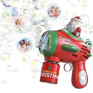 Santa Clause Christmas Bubble Machine - Detachable Santa Makes 4000 Bubbles Per Minute - Great for Kids, Bubble Gun Christmas Toy Automatic Electric Bubble Blower