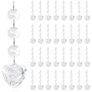 Heart Ornaments, 30 count Hanging Decorations for Christmas Tree, Valentine Day, Wedding, Chandelier Heart Ornaments, 30 count Hanging Decorations for Christmas Tree, Valentine Day, Wedding, Chandelier